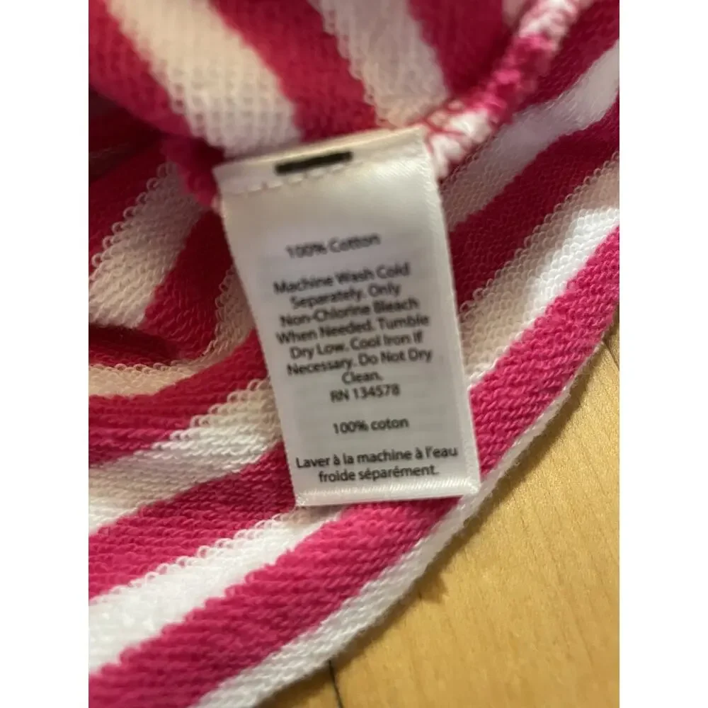 Vineyard Vines Pink And White Striped Hooded Coverup